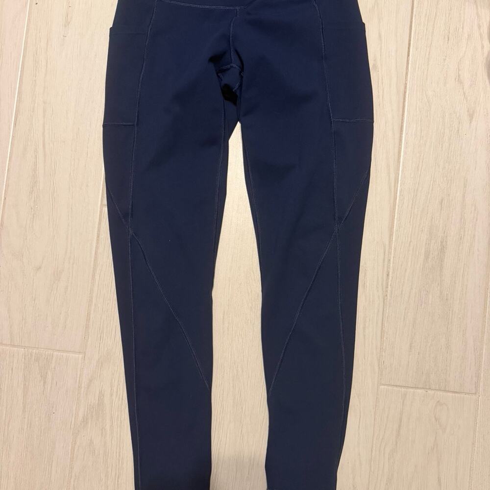 Heathyoga Navy Blue High Waisted Athletic Leggings Women’s Medium Yoga Pants